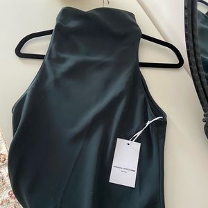 NWT Amanda Uprichard Stanford Dress Dark Green